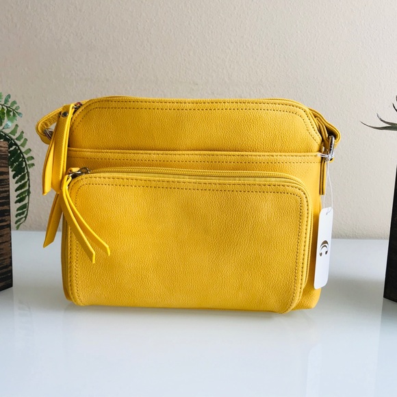 NEW! CC BRIGHTS YELLOW MEDIUM SHOULDER BAG - Picture 3 of 5